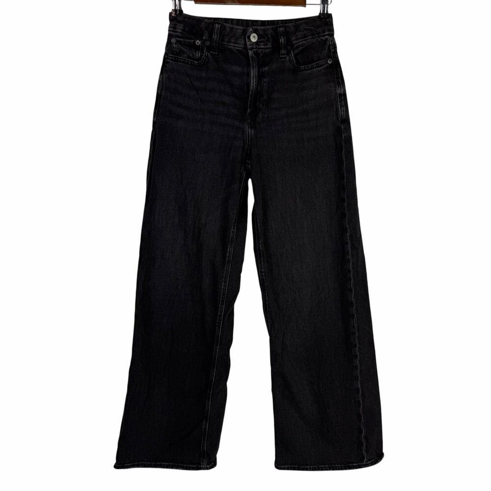 AE Women’s size 0 Super High-Rise Baggy Wide-Leg Jeans Black